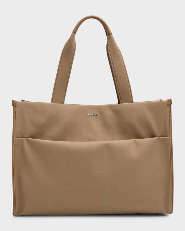 Men's Canvas and Leather Tote Bag Product Image