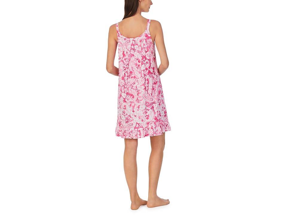 Lauren Ralph Lauren Double Strap Ruffle Hem Gown Paisley) Women's Pajama Product Image