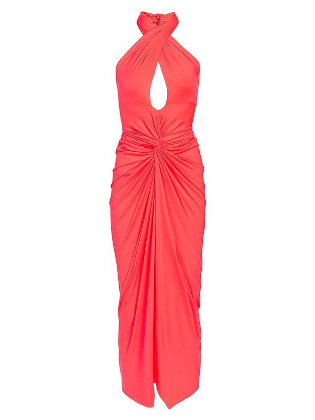 Womens Kena Knotted Halter Midi-Dress Product Image