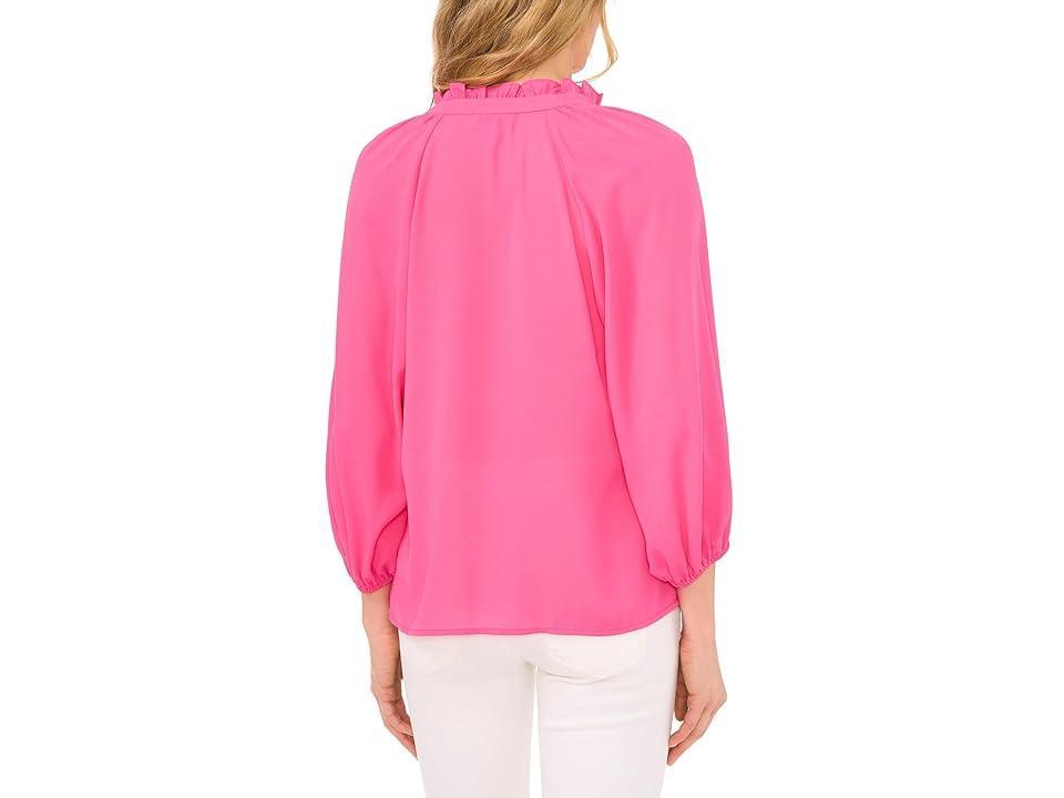 CeCe Womens V-Neck 3/4-Sleeve Blouse Product Image