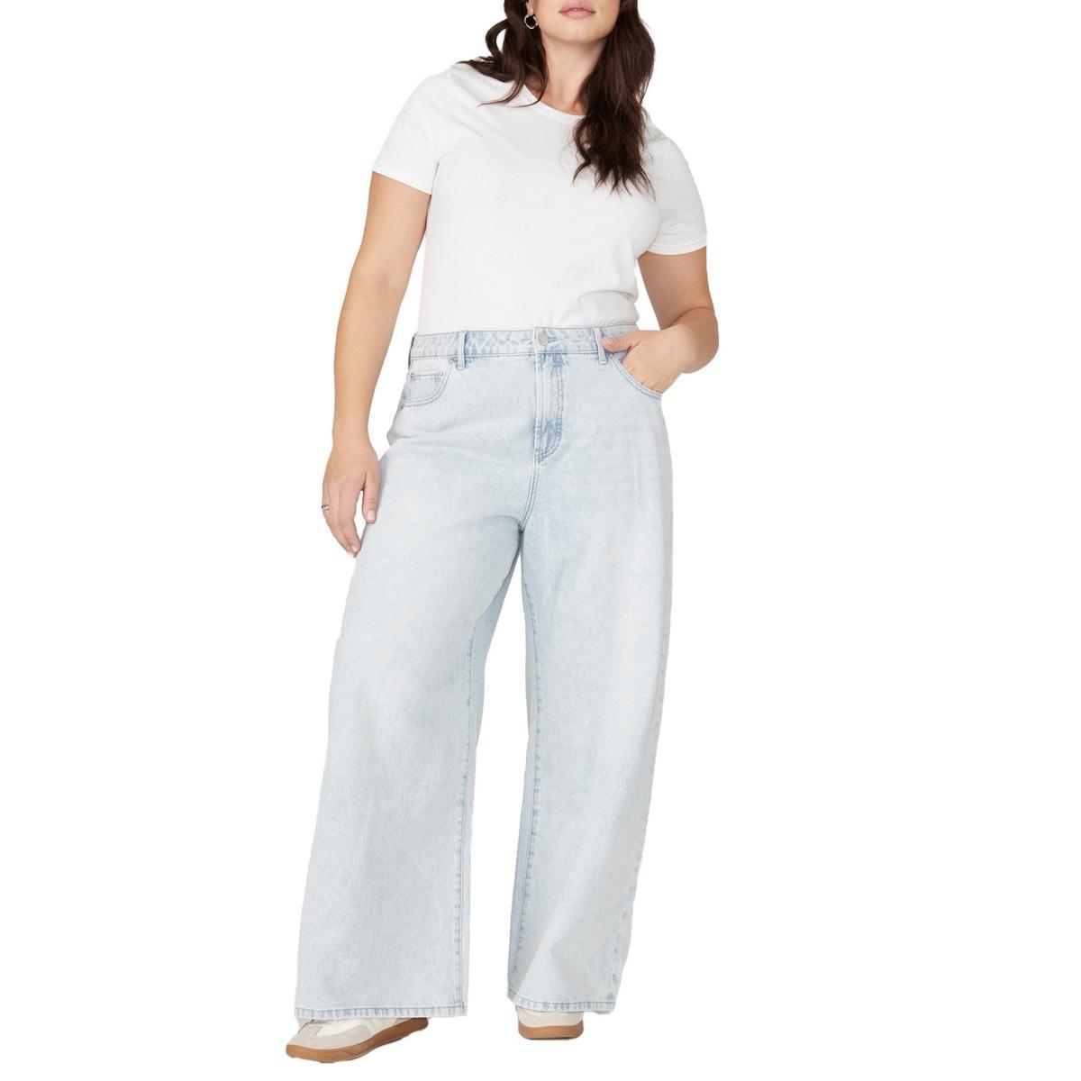 Eloquii Womens The Yvette Rigid Wide Jean Product Image