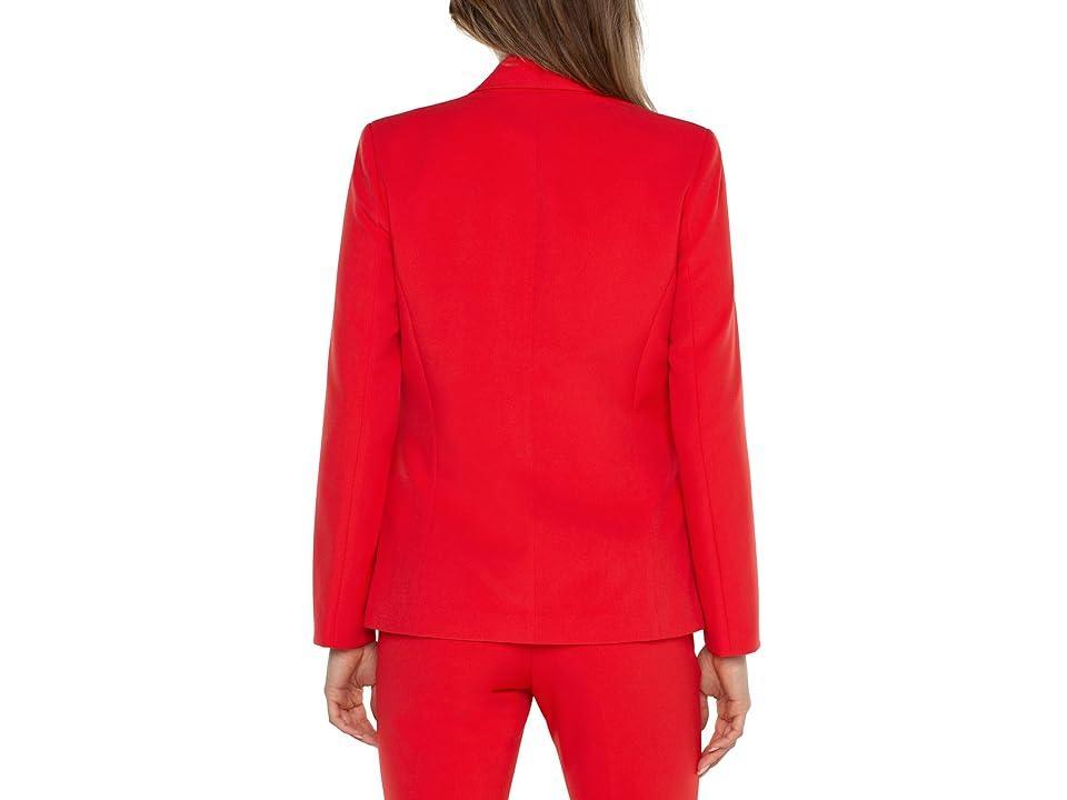 Liverpool Los Angeles Double Breasted Blazer Luxe Stretch Suiting (Lava Flow) Women's Jacket Product Image