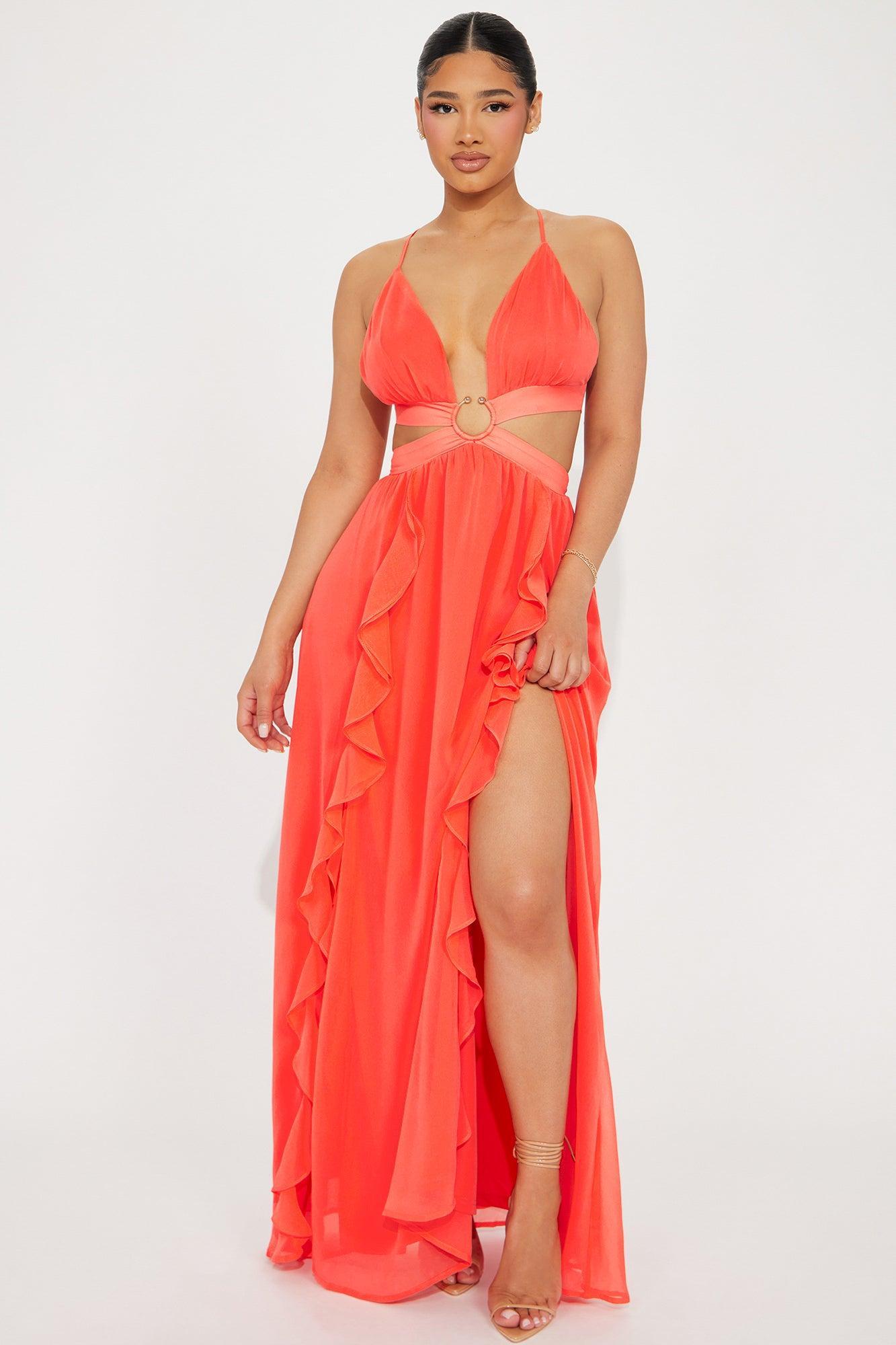 Endless Affection Maxi Dress - Coral Product Image