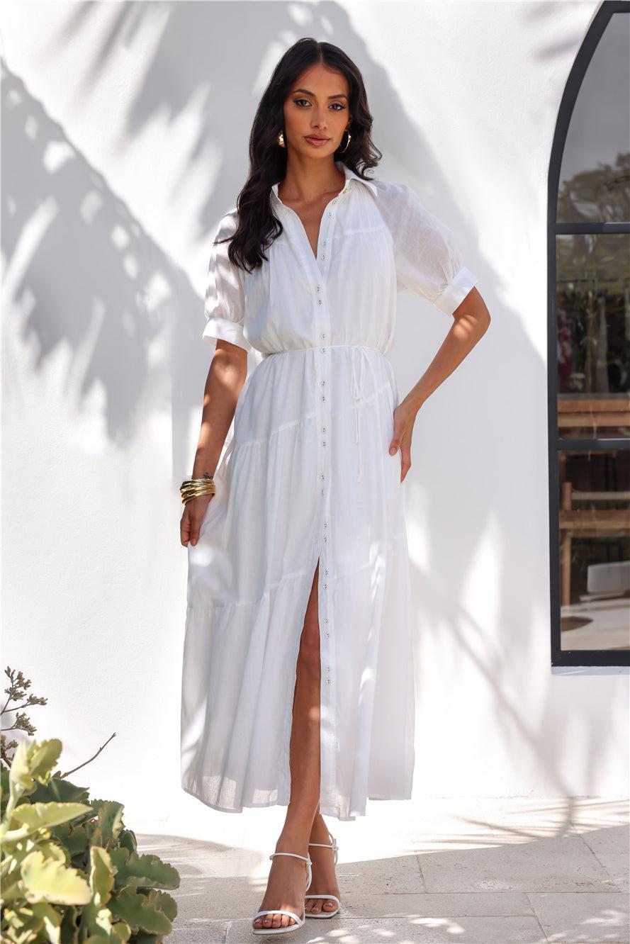 Along The Shore Maxi Dress White Product Image