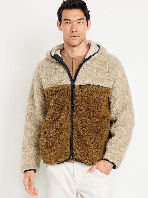 Hooded Sherpa Zip Jacket Product Image