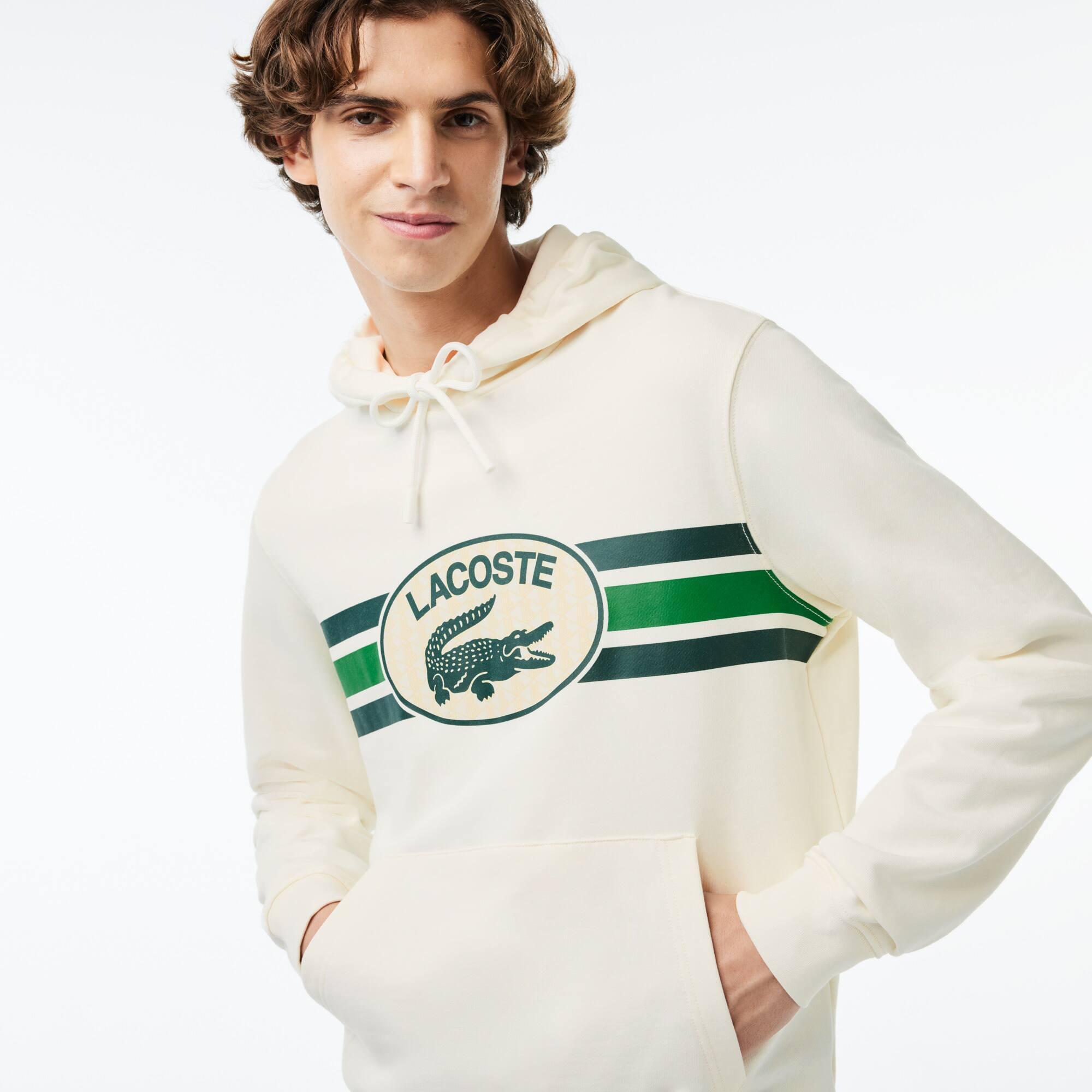 Loose Fit Monogram Print Hoodie Product Image