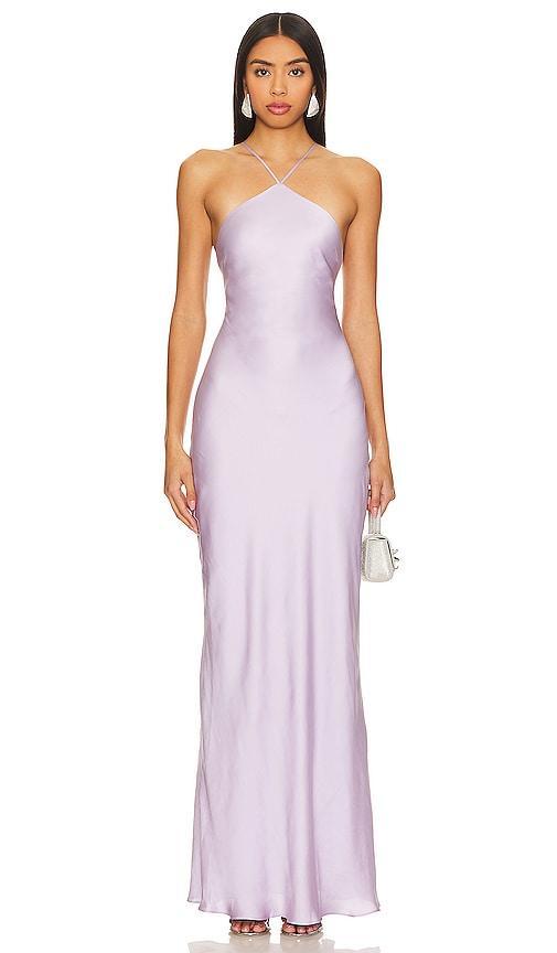 Line & Dot Kira Maxi Dress in Lavender. Product Image