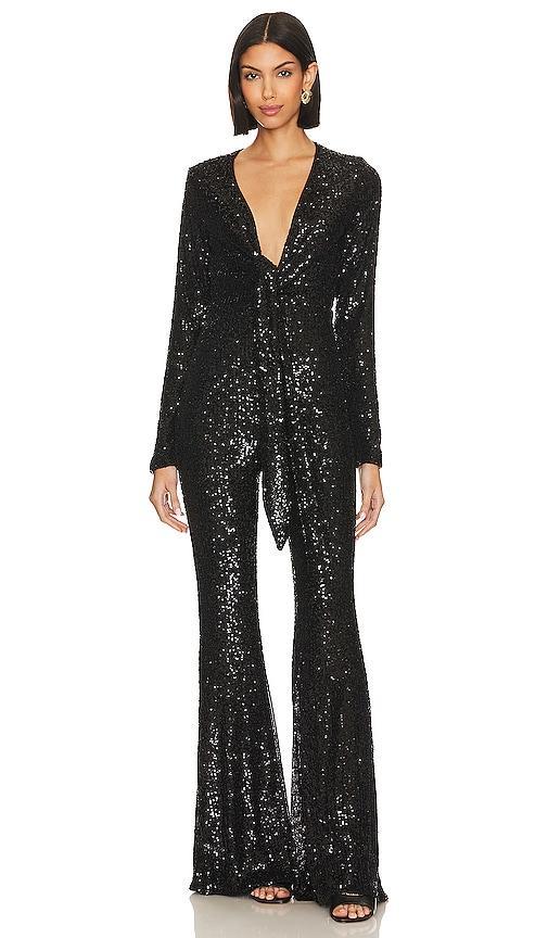 Show Me Your Mumu Martina Jumpsuit in Black. Product Image