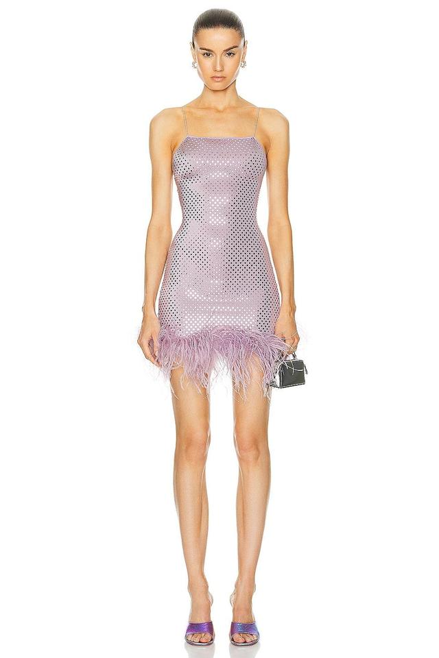 Oseree Disco Plumage Mini Dress Purple. (also in ). Product Image