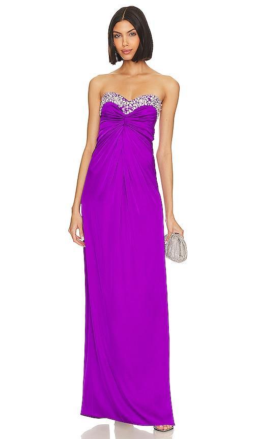 PatBO Hand-beaded Strapless Gown Size 0. Product Image