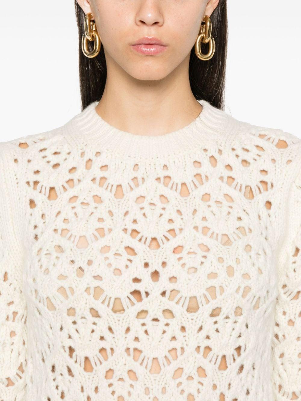 Wool Knit Jumper In Neutrals Product Image