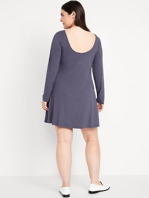 Long-Sleeve Mini Swing Dress Product Image