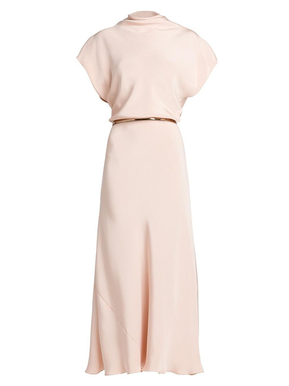 Womens Marrocaine Silk Belted Maxi-Dress Product Image