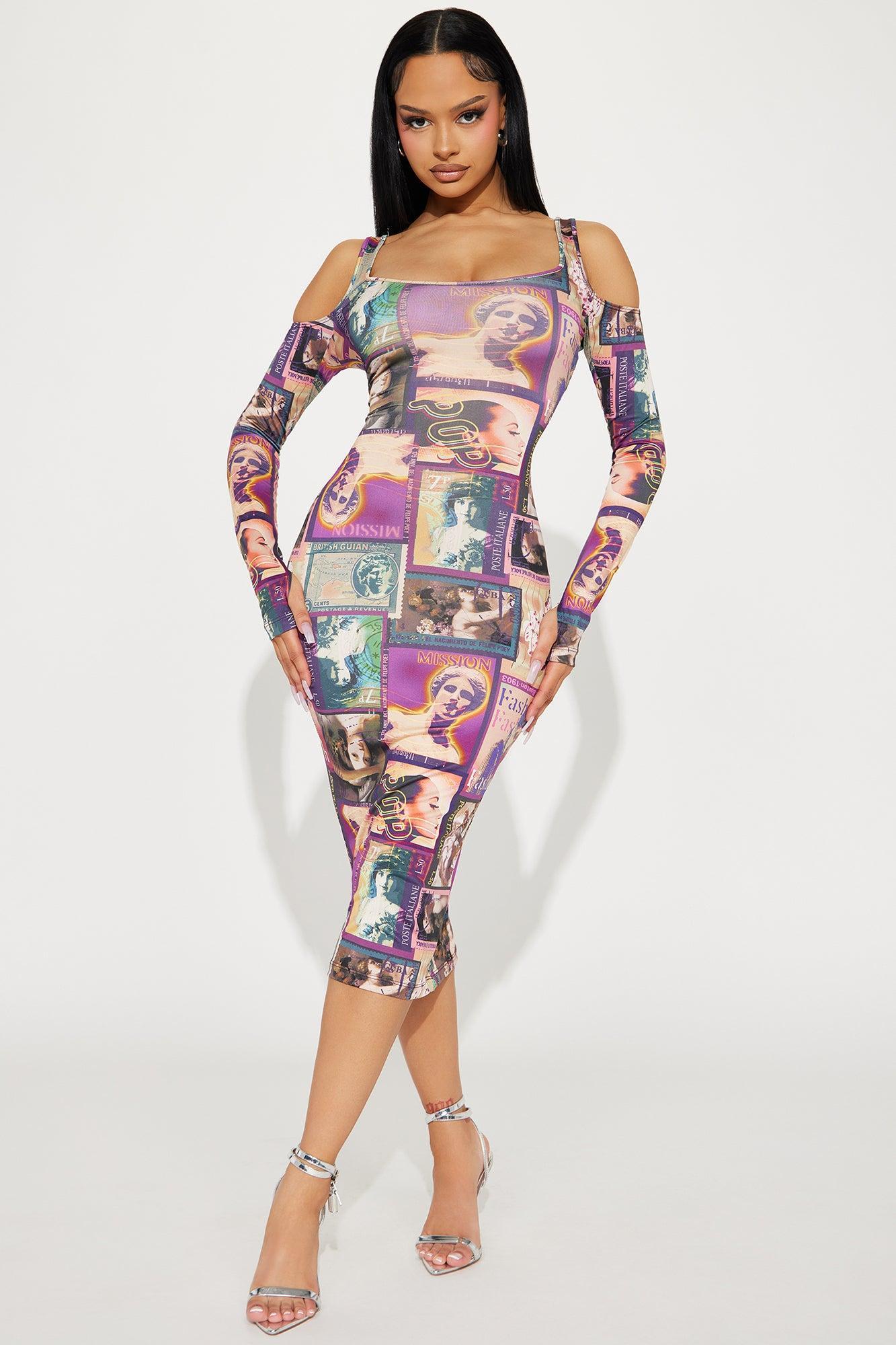 Alexis Midi Dress - Multi Color Product Image