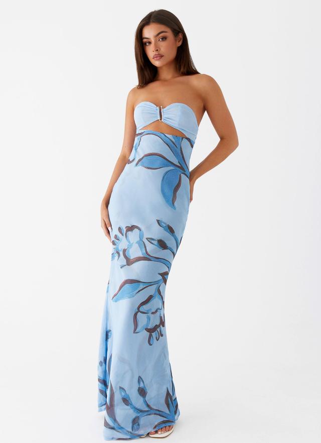 Tropicana Maxi Dress - Blue Floral Product Image