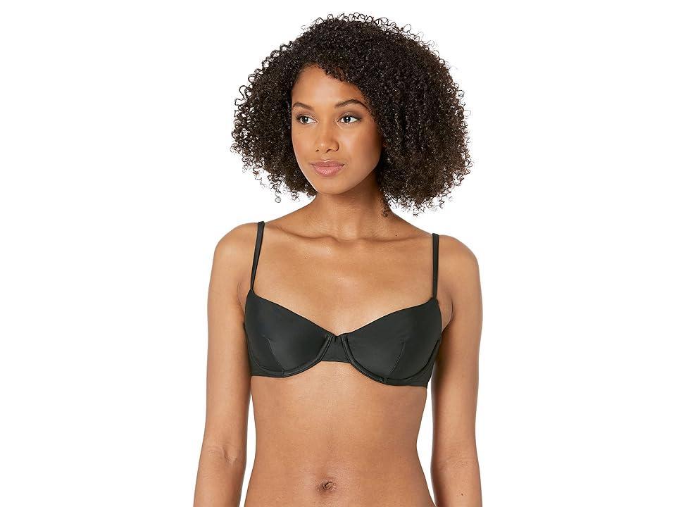 Madewell Madewell Second Wave Underwire Bikini Top (True Black) Women's Swimwear Product Image