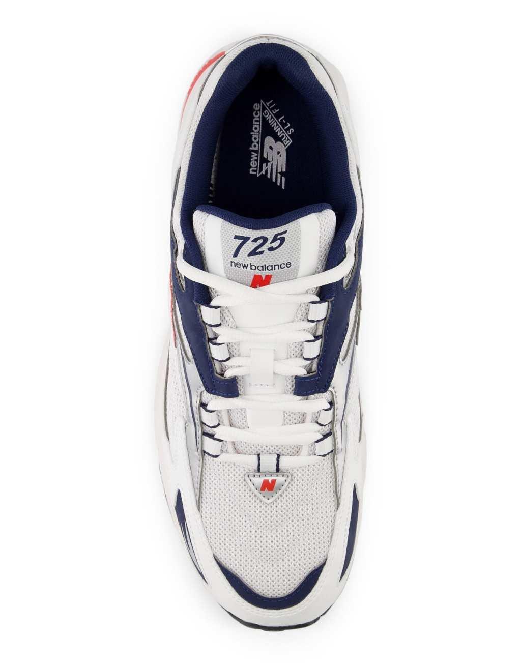 New Balance 725 sneakers in white with red and blue detail Product Image