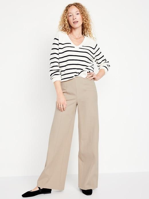 High-Waisted Pull-On Pixie Wide-Leg Pants Product Image