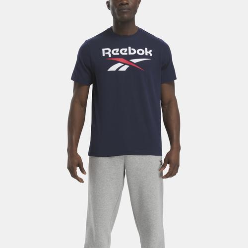 Reebok Mens Slim-Fit Identity Big Logo Short-Sleeve T-Shirt - Black Product Image