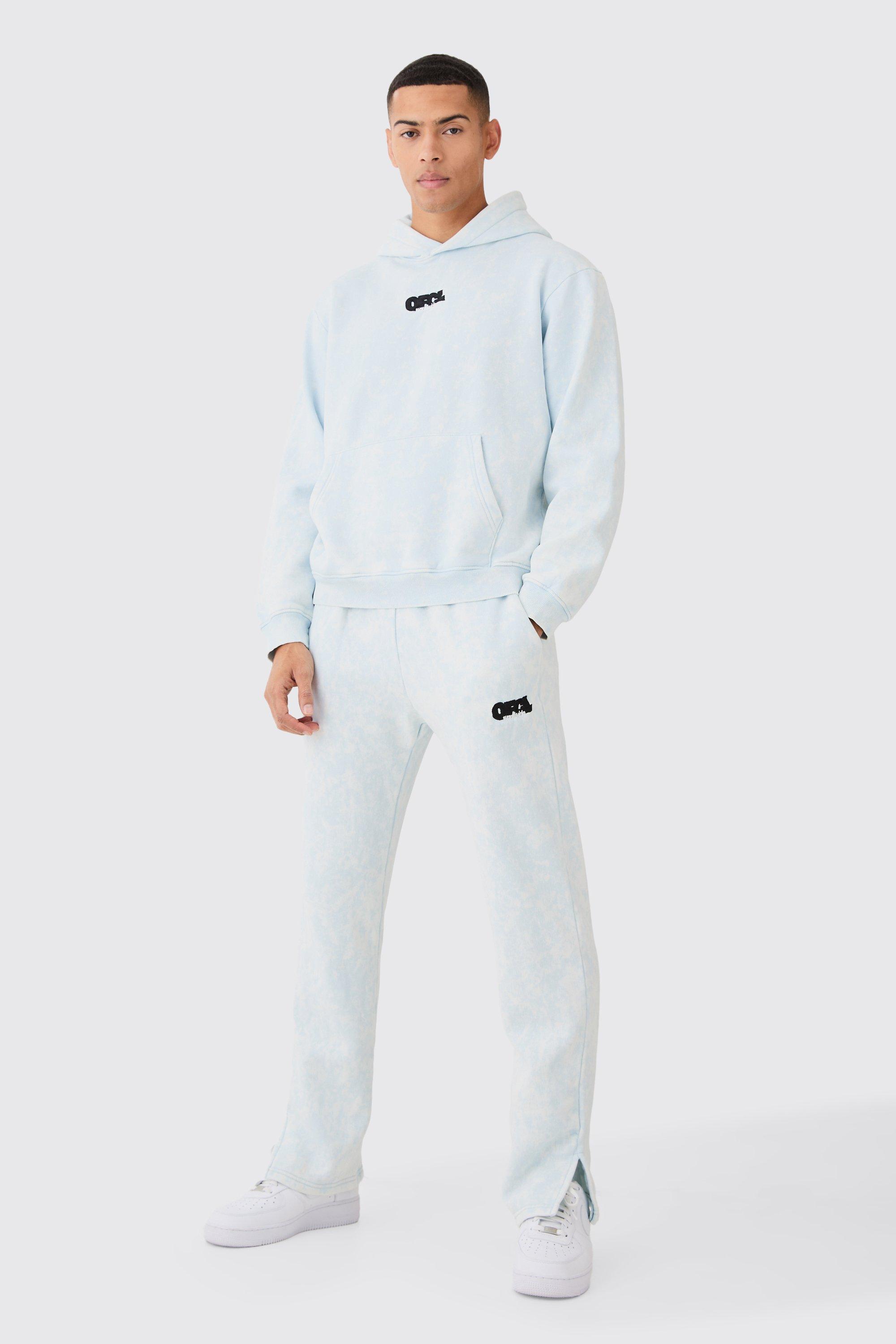 Man Washed Hooded Tracksuit | boohooMAN USA Product Image