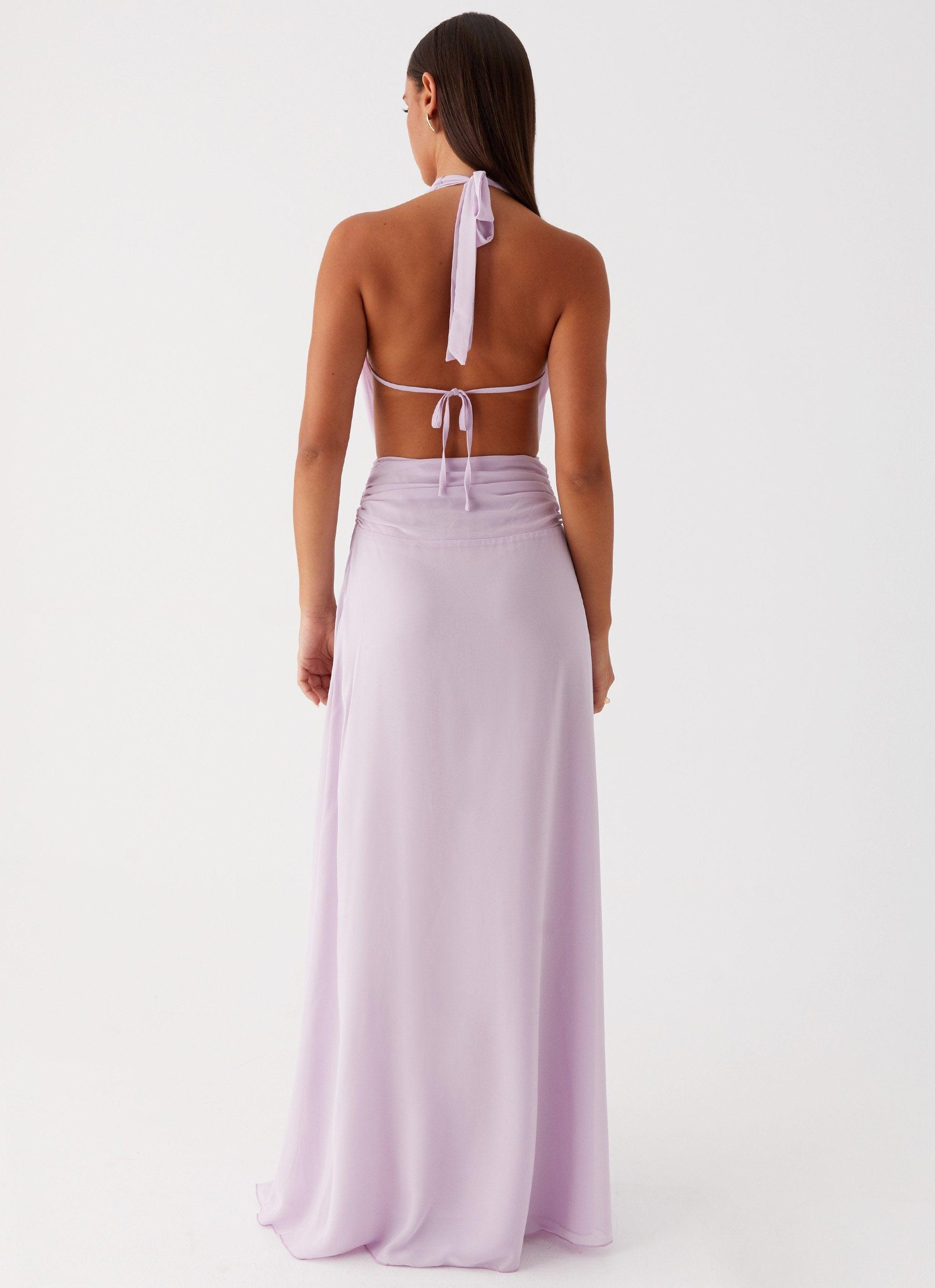 Elysia Chiffon Maxi Dress - Lilac Product Image