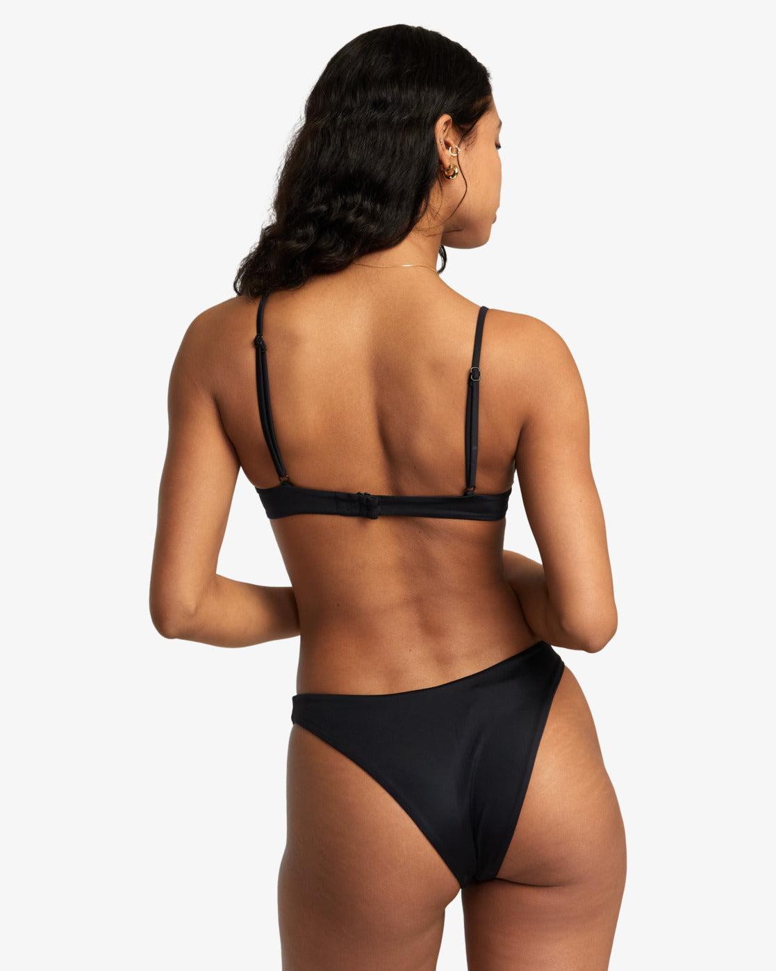 Solid French Bikini Bottoms - Black Product Image