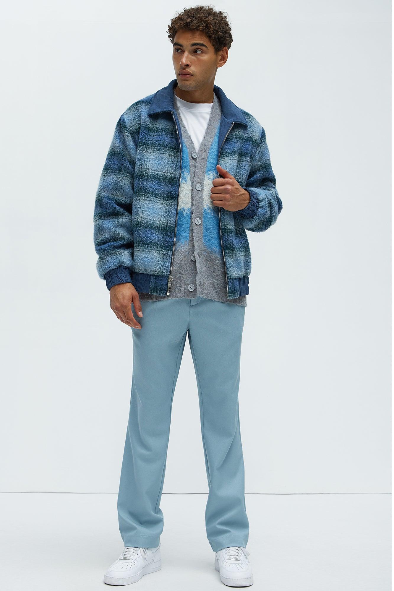 A Trip Outside Mohair Jacket - Blue Product Image