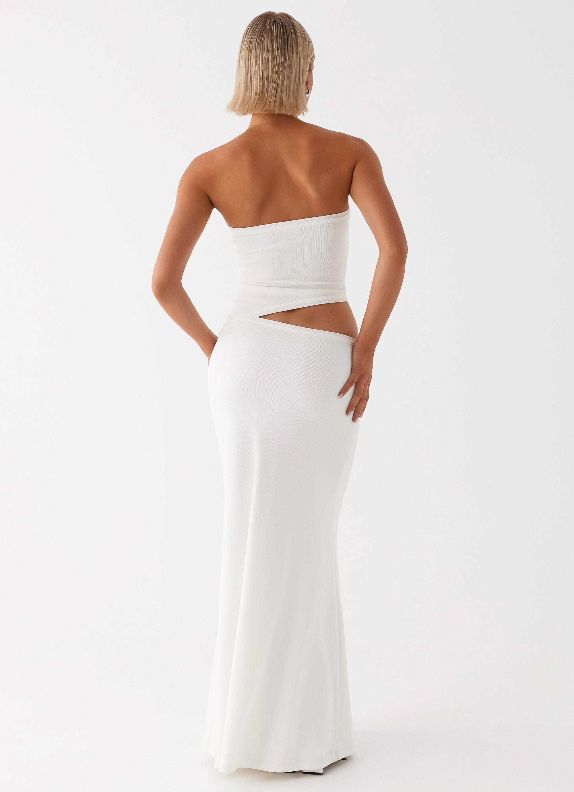 Wild Roses Maxi Dress - White Product Image