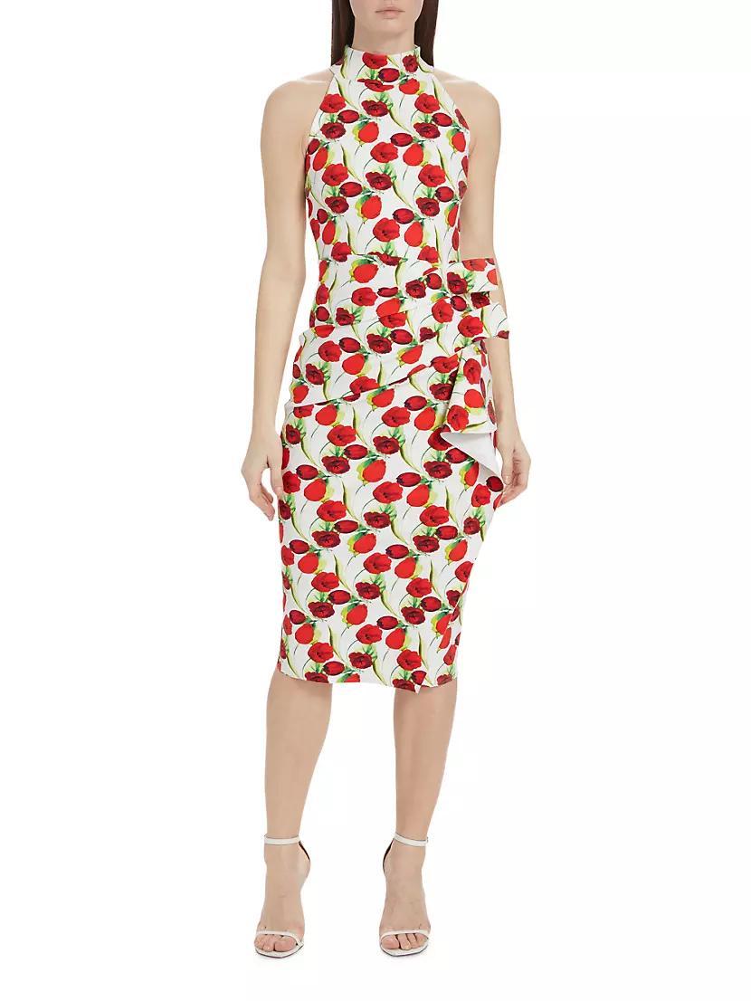 Amenadiel Print Halter Cocktail Dress Product Image