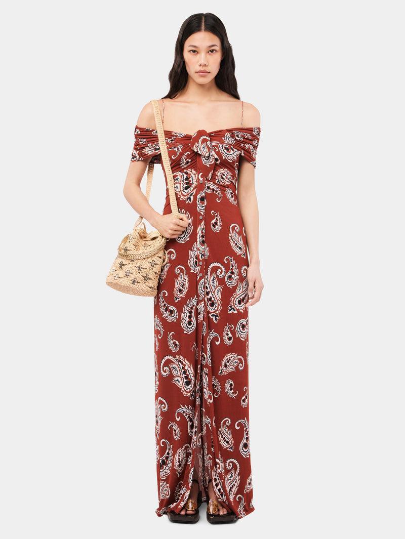 Paisley printed long dress Product Image