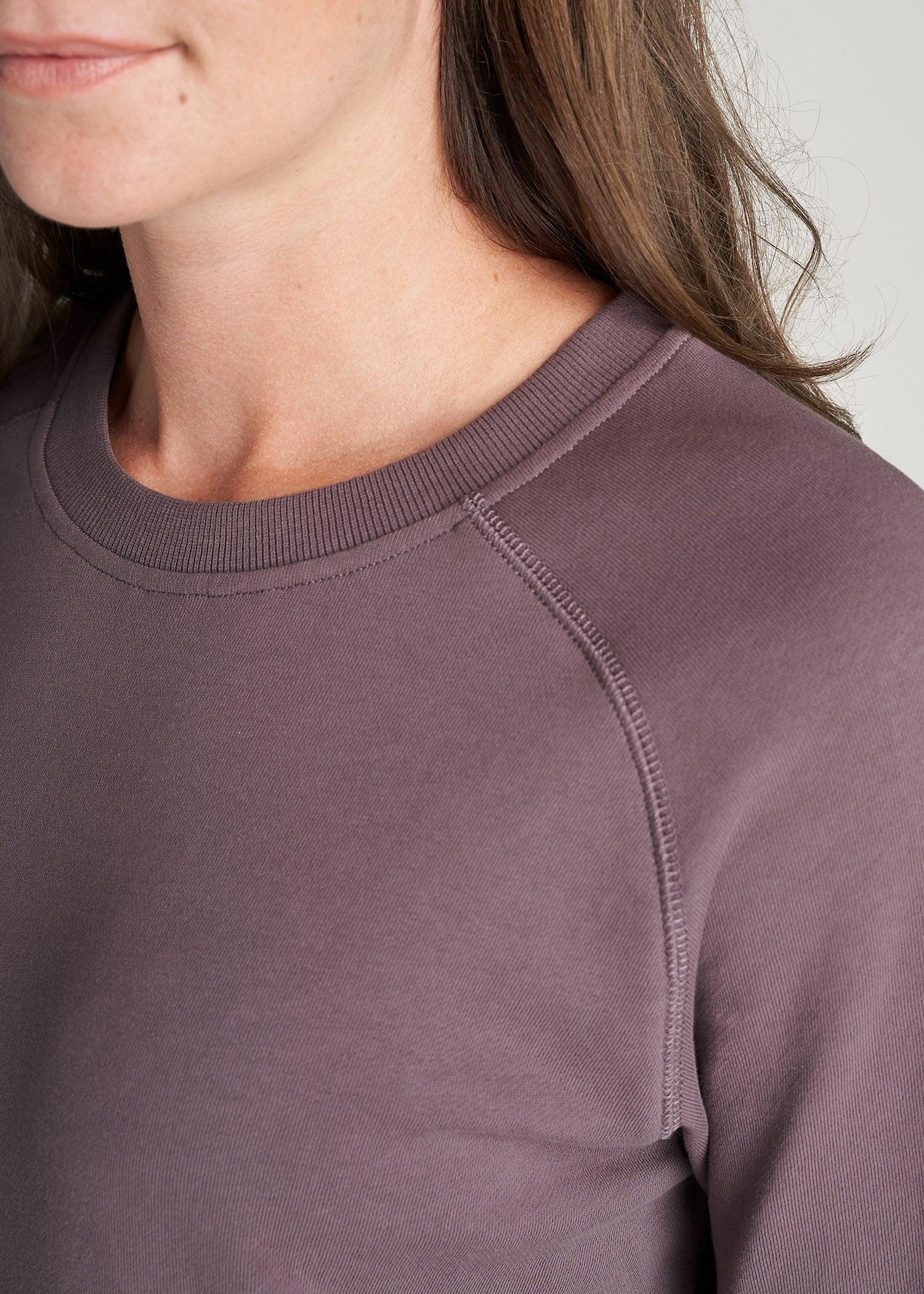 Wearever French Terry Women's Tall Crewneck Sweatshirt in Smoked Mauve Product Image