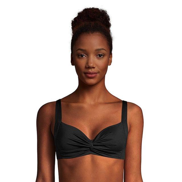 Womens Lands End Twist-Front Underwire DD-Cup Bikini Top Product Image