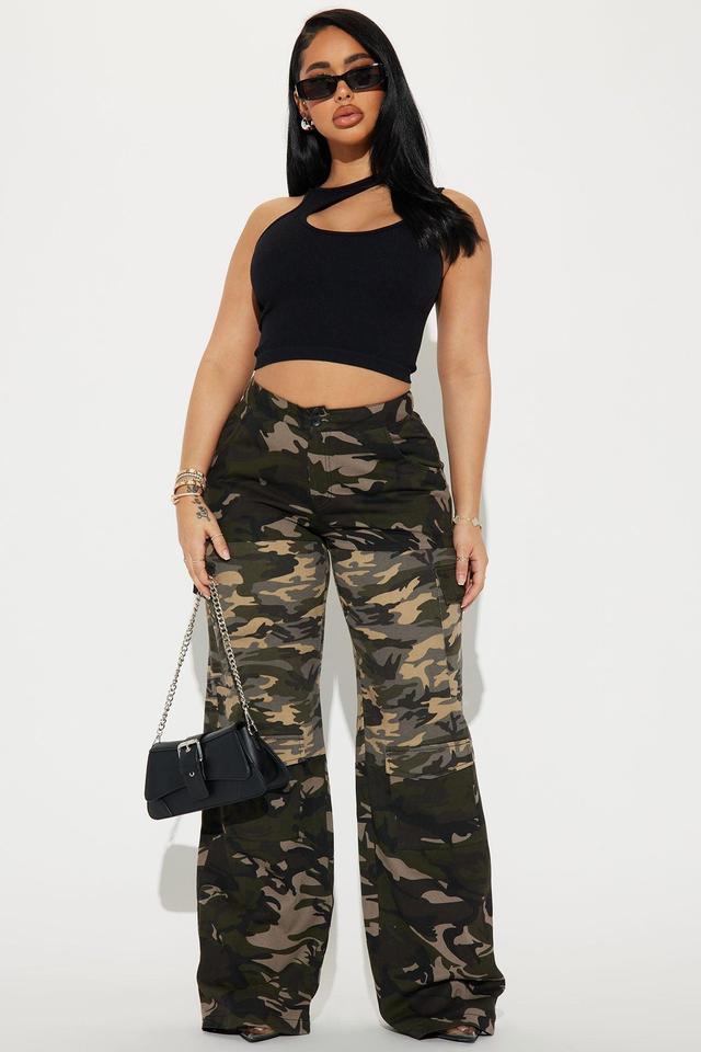 Watch Out Camo Cargo Pant - Olive/combo Product Image