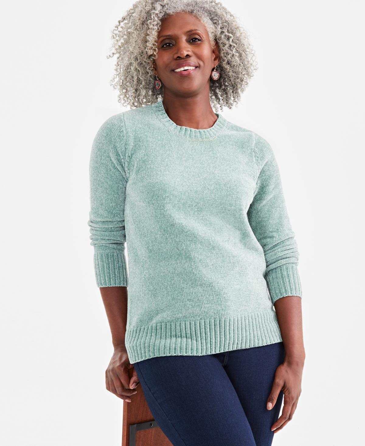 Style & Co Womens Crewneck Chenille Long-Sleeve Sweater, Created for Macys Product Image