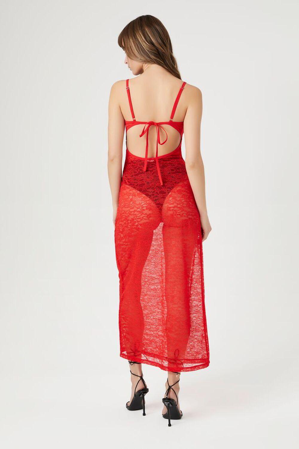 Sheer Lace Maxi Slip Dress | Forever 21 Product Image