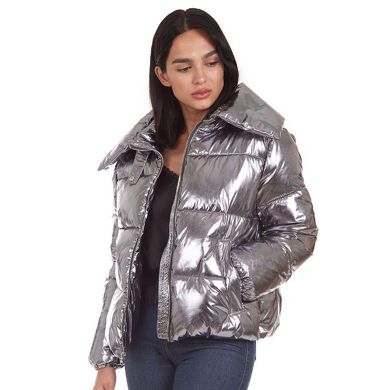 Womens Fleet Street Shiny Puffer Coat Product Image