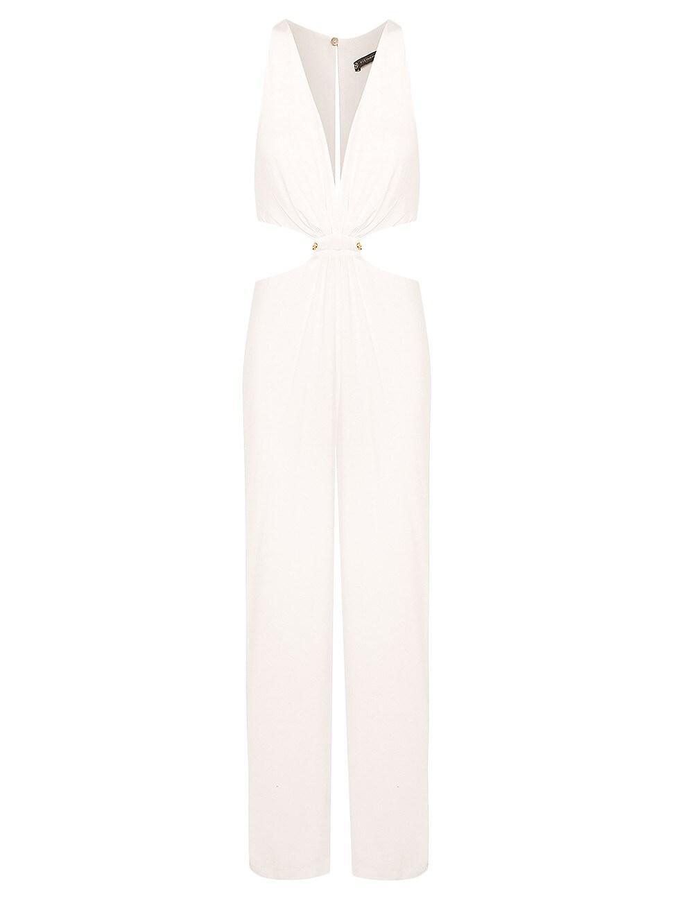 Womens Nayara Linen-Blend Cut-Out Jumpsuit Product Image