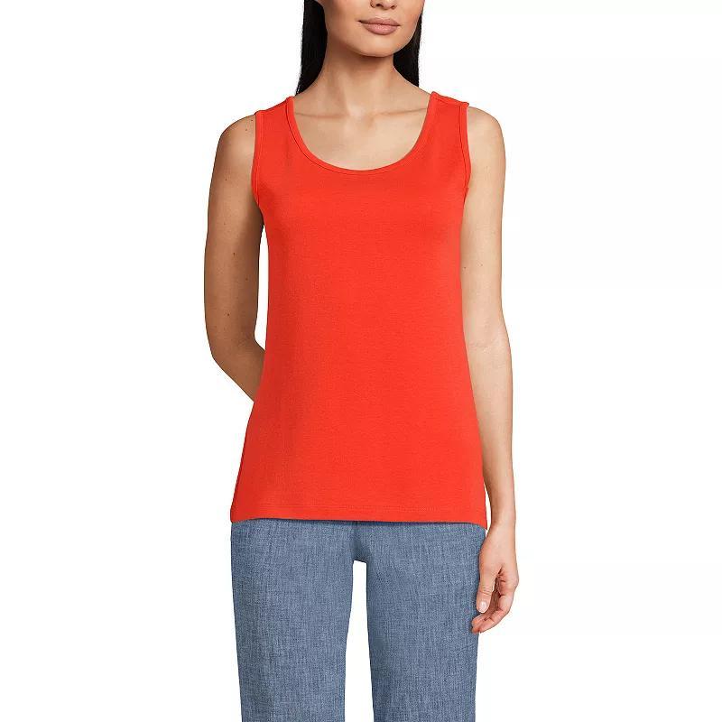 Lands End Womens Petite Cotton Tank Top Product Image