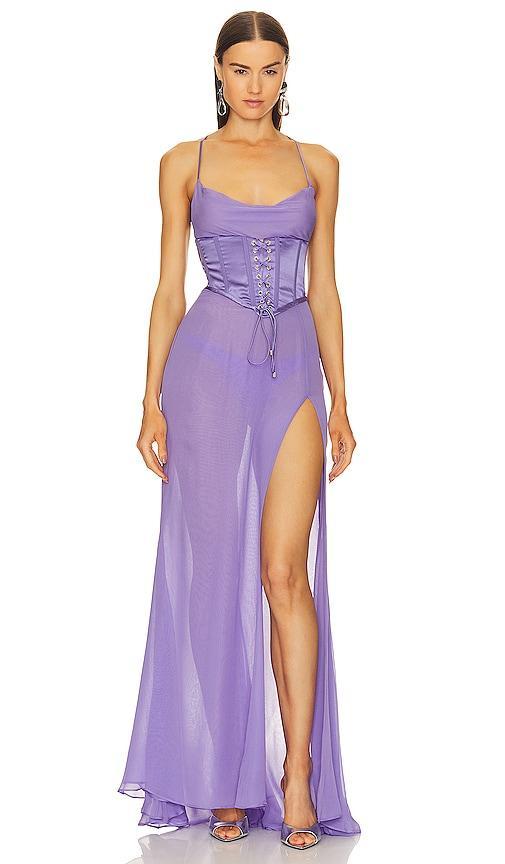 retrofete Larissa Dress in Lavender. - size L (also in M, S, XL, XS) Product Image