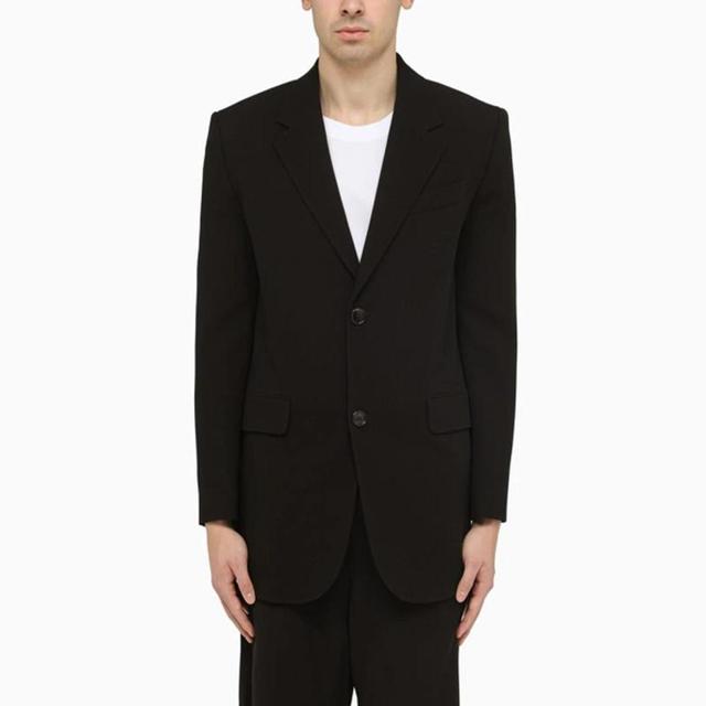 AMI ALEXANDRE MATTIUSSI Ami Paris Black Wool Single Breasted Jacket Product Image