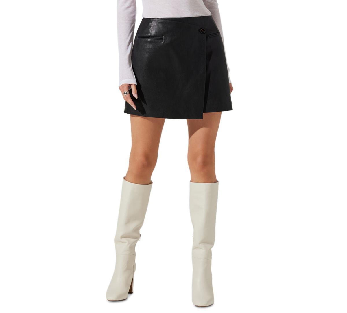 Astr the Label Womens Lindsay Faux-Leather Mini Skirt Product Image