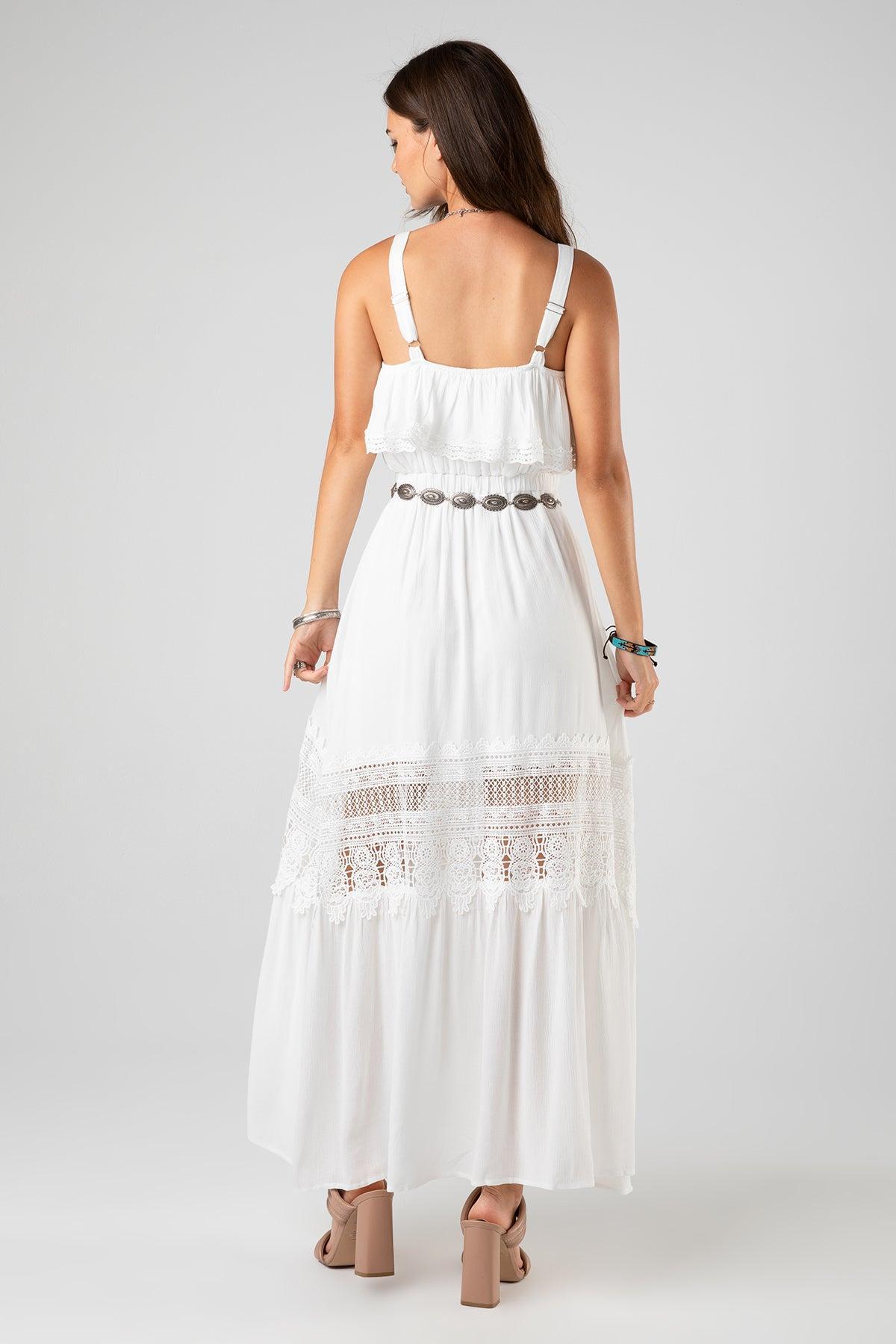 Goddess Crochet Maxi Dress Product Image