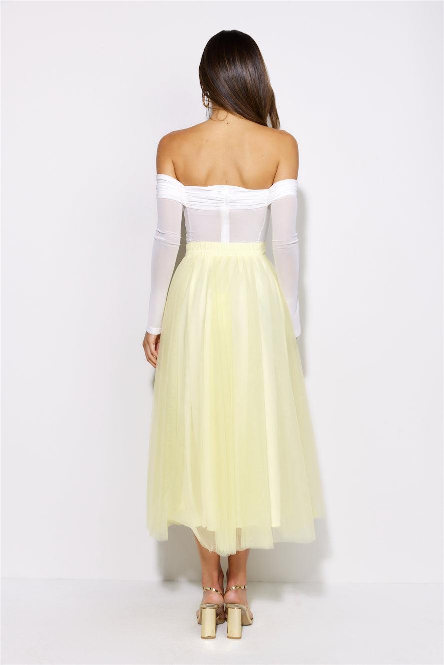 Keeping It Smart Midi Skirt Yellow Product Image