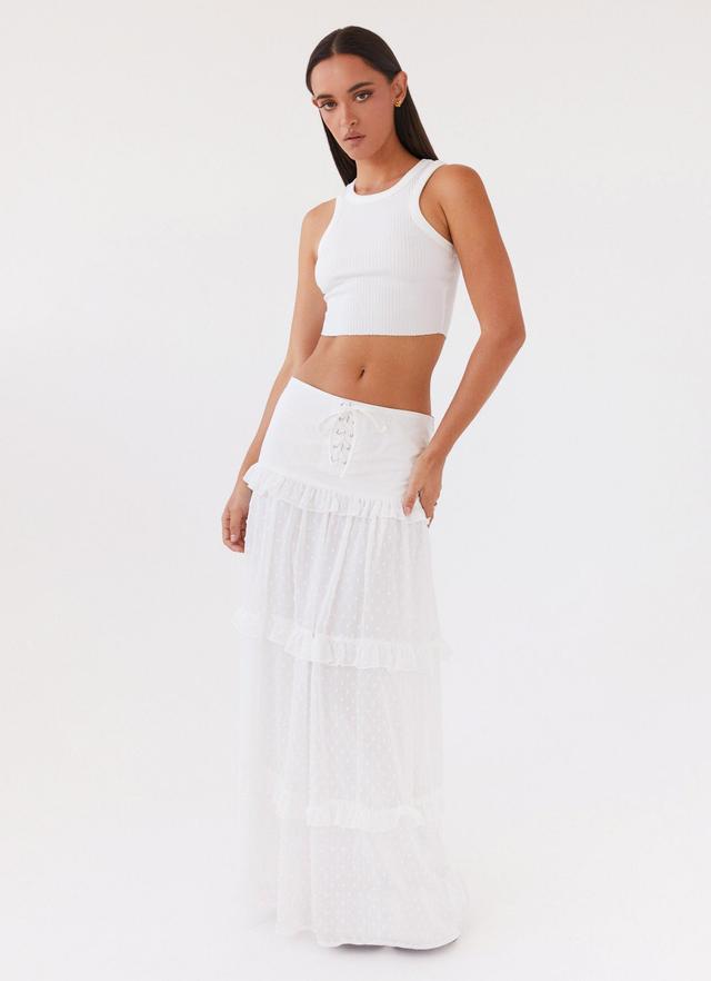 Esmeralda Maxi Skirt - White Product Image