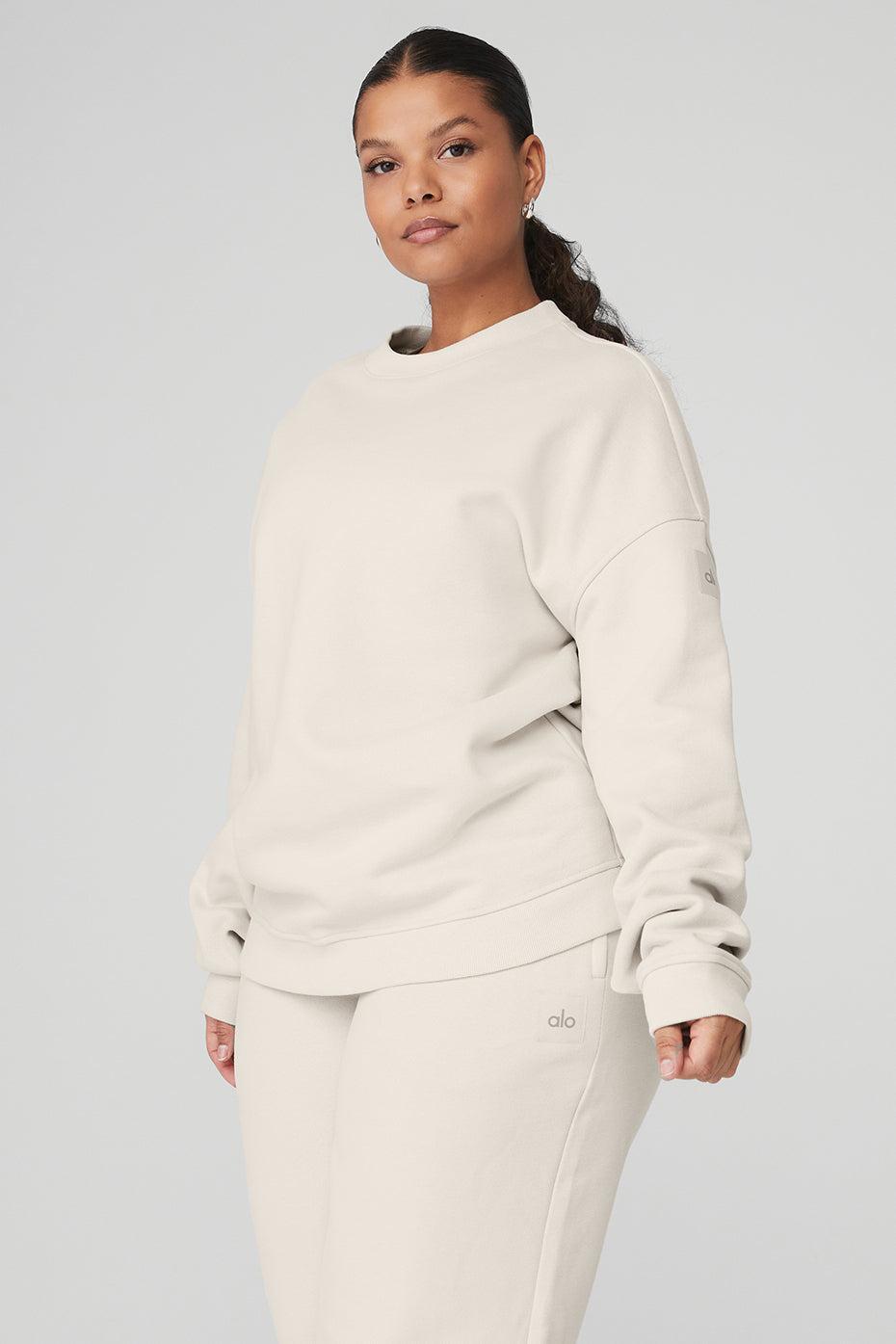 Renown Heavy Weight Crew Neck Pullover - Bone Female Product Image