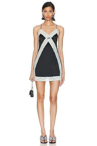 Alexander Wang Cami Dress With Lace Detail in Black. - size 8 (also in 0, 2, 6) Product Image