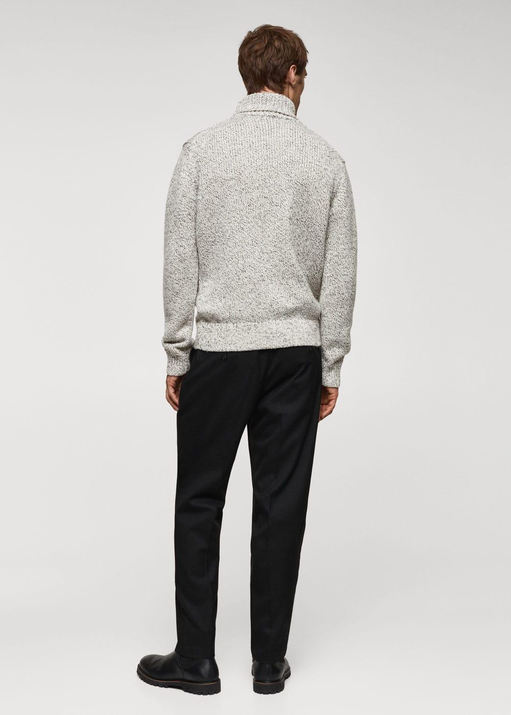 MANGO MAN - Wool turtleneck sweater light/pastel greyMen Product Image