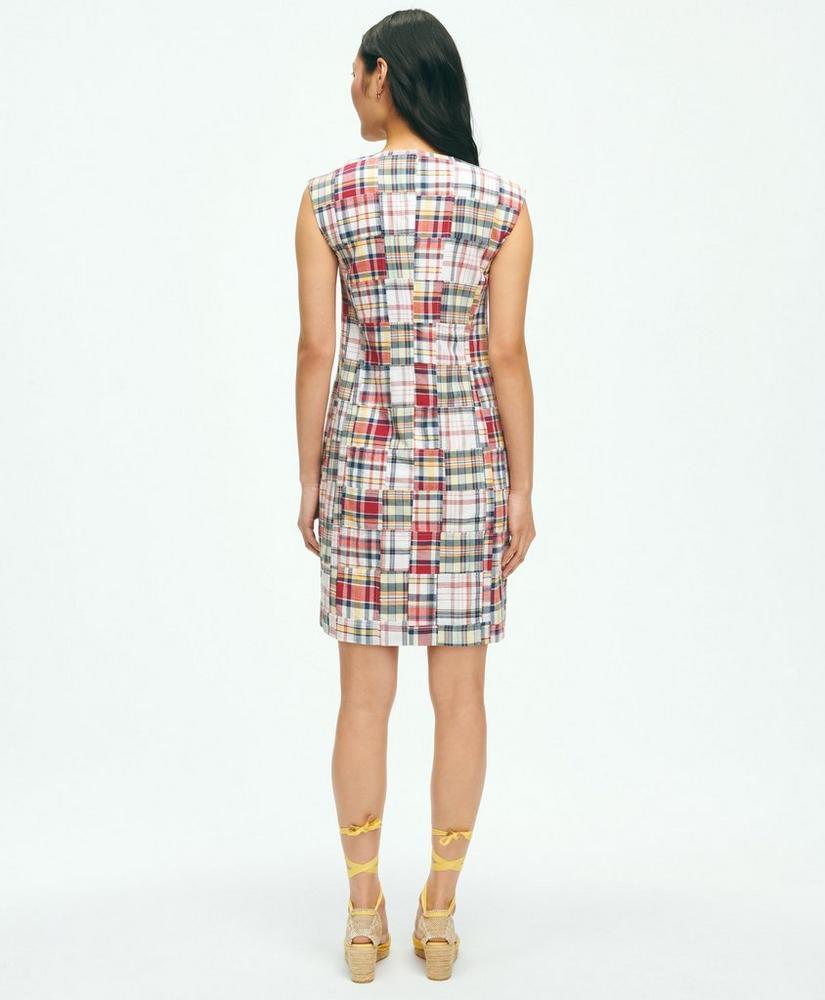 Madras Patchwork Shift Dress In Cotton Product Image