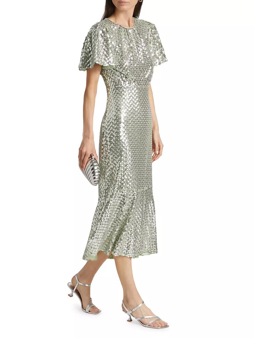 Sage Sequins Nicolette Maxi Dress Product Image