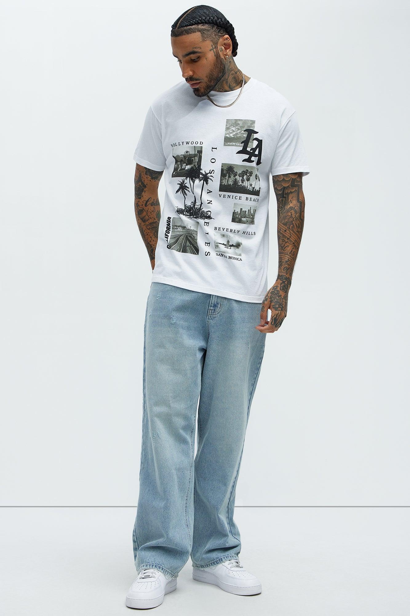 LA Collage Short Sleeve Tee - White Product Image